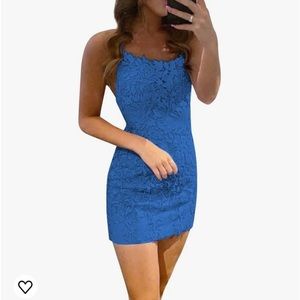 Women's Lace Appliques Homecoming Dresses, mini royal blue Size 4 NWOT